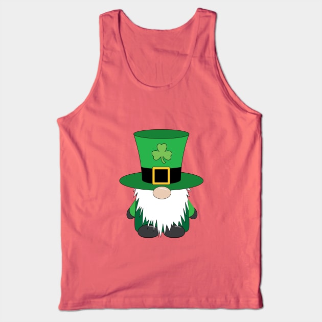 Funny St. Patrick's Day Gnome Tank Top by KevinWillms1